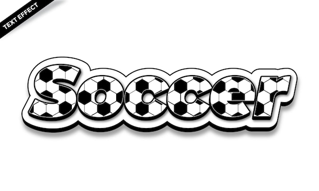 Vector soccer or football text effect design