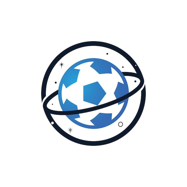 Soccer globe vector logo design template