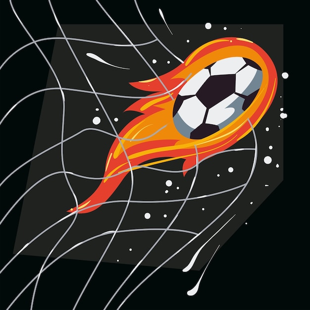 Vector soccer goal poster