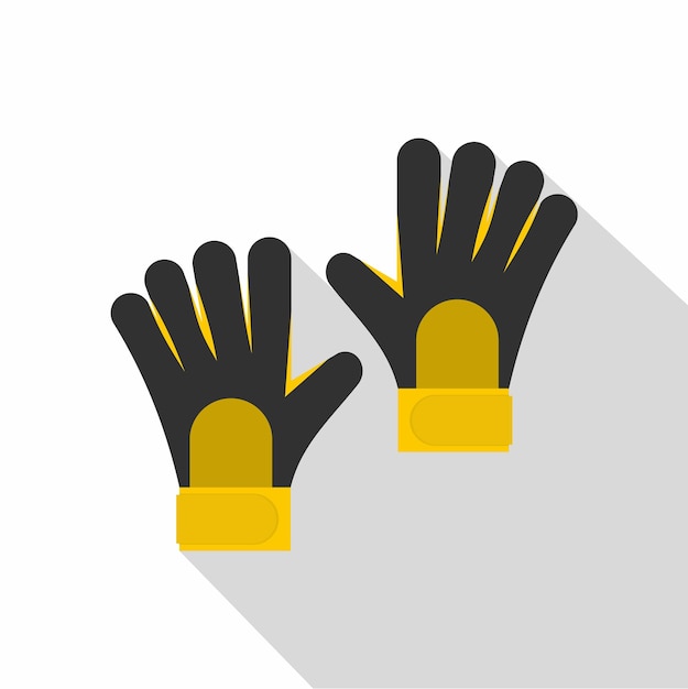 Vettore icona dei guanti da portiere di calcio illustrazione piatta dell'icona vettoriale dei guanti da portiere di calcio per il web su sfondo bianco