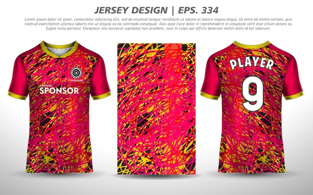 승화 스포츠 T 셔츠 디자인을 위한 축구 유니폼 디자인 프리미엄 무료 벡터 컬렉션