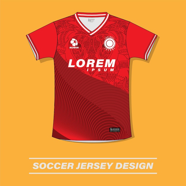 Vector soccer jersey design for print sublimation