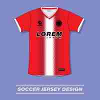 Vector soccer jersey design for print sublimation