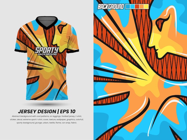 Soccer jersey design for sublimation, sport t shirt design