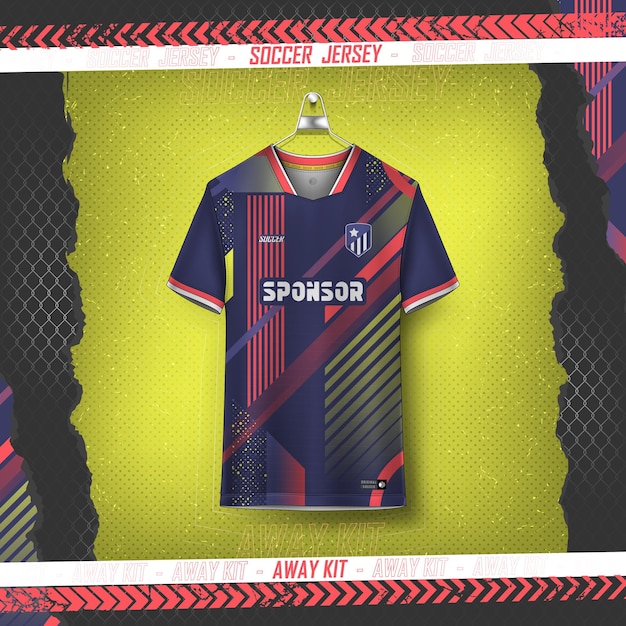 Soccer jersey design for sublimation sport t shirt design