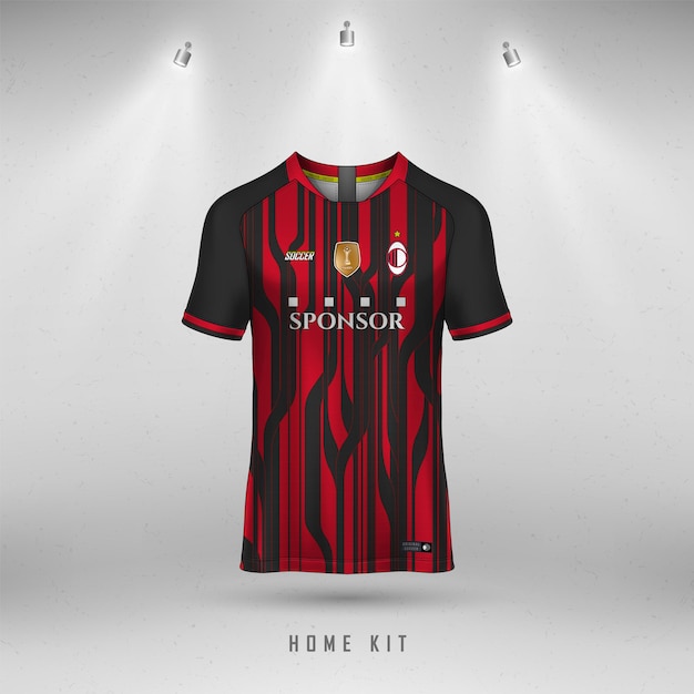 Vettore design della maglia da calcio per sublimazione, design della maglietta sportiva