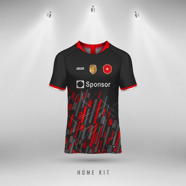 Design della maglia da calcio per sublimazione, design della maglietta sportiva