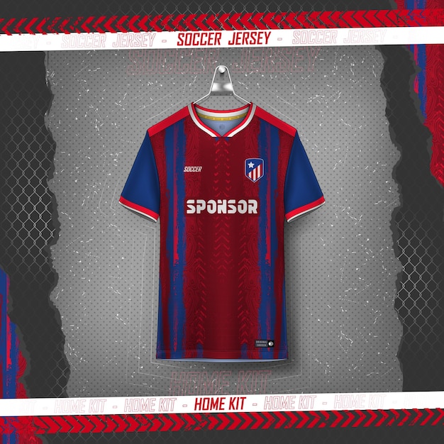 Design della maglia da calcio per sublimazione, design della maglietta sportiva