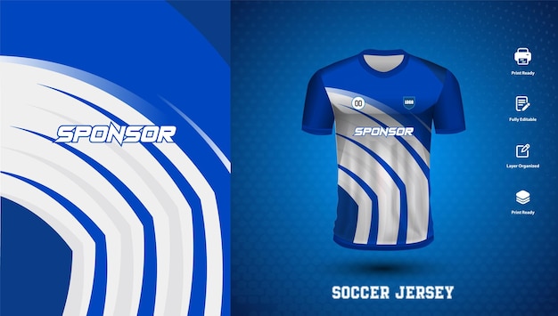 Vector soccer jersey design for sublimation or sports tshirt design for cricket football