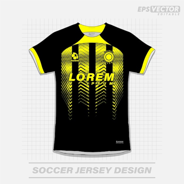 Vector soccer jersey design for sublimation