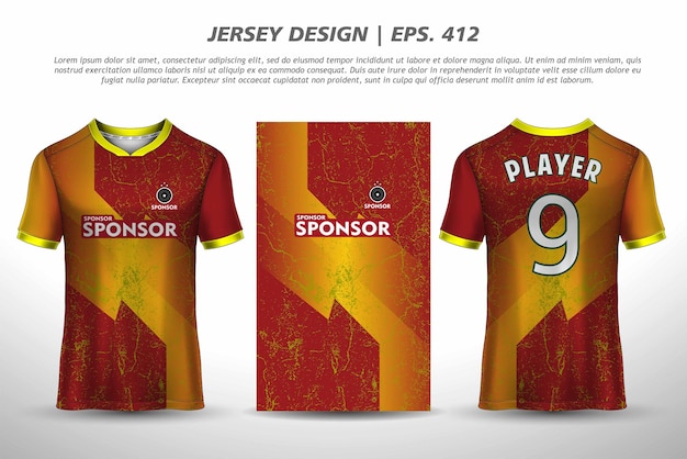 Soccer jersey football design for sublimation sport t shirt design Premium Free Vector collection