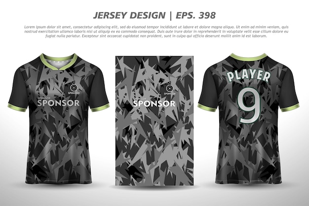 Soccer jersey football design for sublimation sport t shirt design Premium Free Vector collection