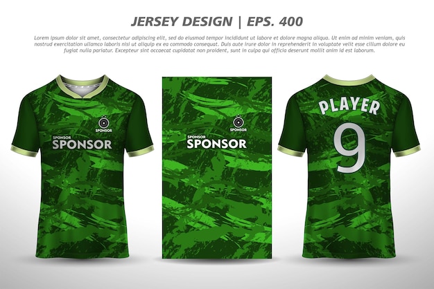 Design da calcio in jersey di calcio per il design di t-shirt sportive a sublimazione collezione premium free vector