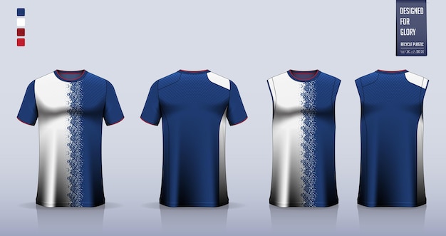 Vector soccer jersey, football kit mockup template design. tank top for basketball uniform.