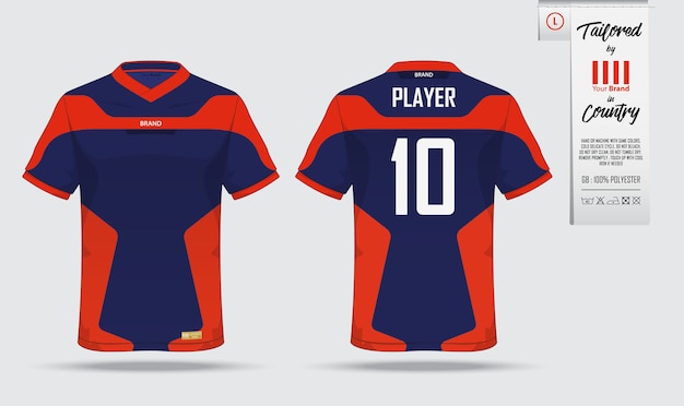 Soccer jersey or football kit template for football club