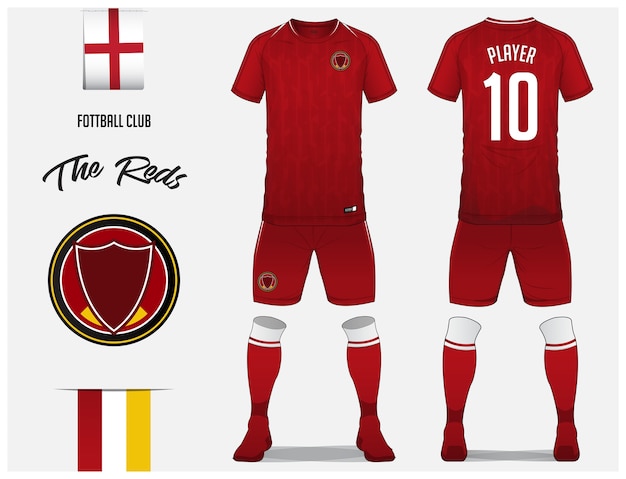 Vettore maglia da calcio o modello kit da calcio