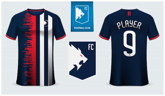 Soccer jersey or football kit  template