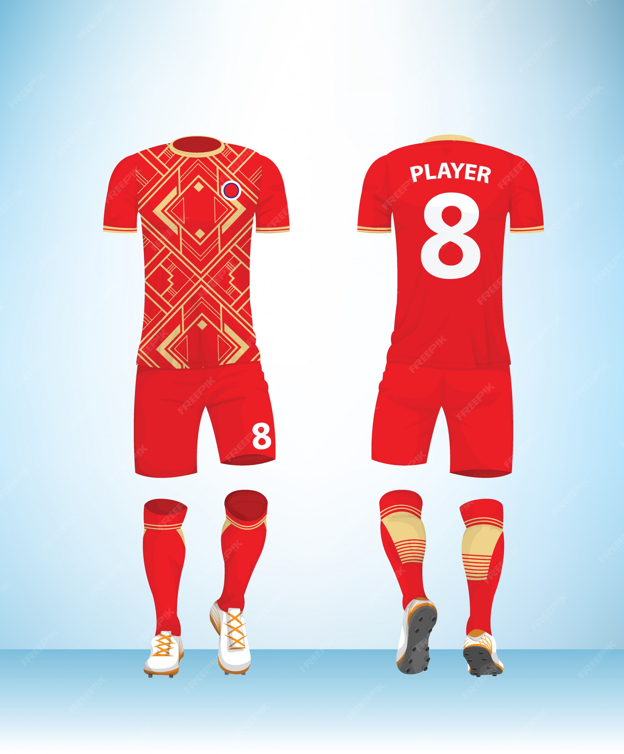 red and gold jersey