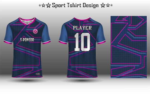 Soccer jersey mockup football jersey design sublimation sport t shirt design collection for racing cycling gaming motocross