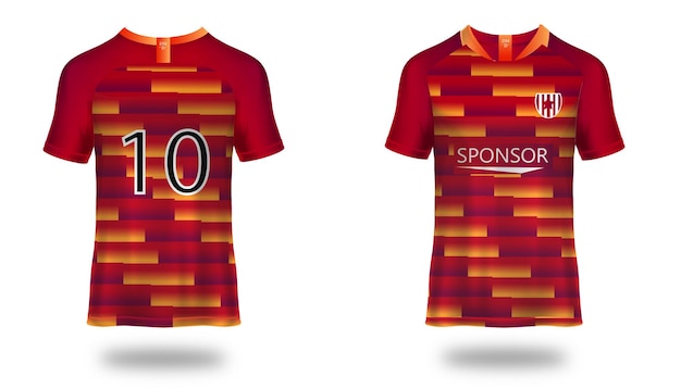 Mockup di maglia da calcio per club di calcio, concetto uniforme di calcio