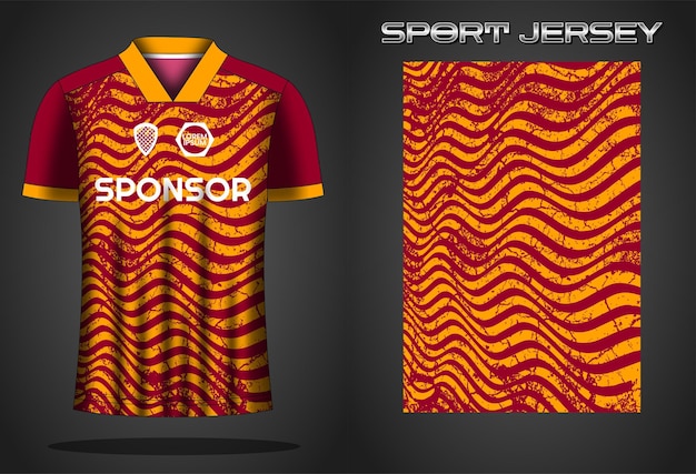 Modello di disegno della maglia sportiva della maglia di calcio