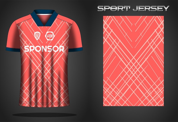 Modello di disegno della maglia sportiva della maglia di calcio