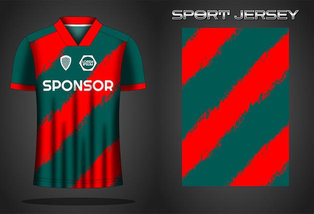 Soccer jersey sport shirt design template