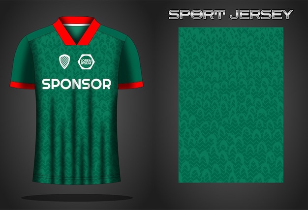 Soccer jersey sport shirt design template