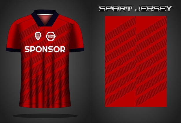 Vettore modello di disegno della maglia sportiva della maglia di calcio