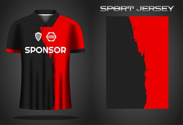 Soccer jersey sport shirt design template