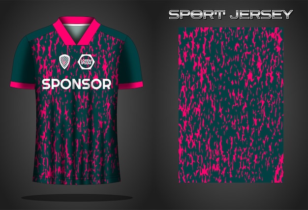 Soccer jersey sport shirt design template