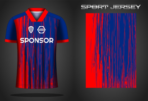 Modello di disegno della maglia sportiva della maglia di calcio