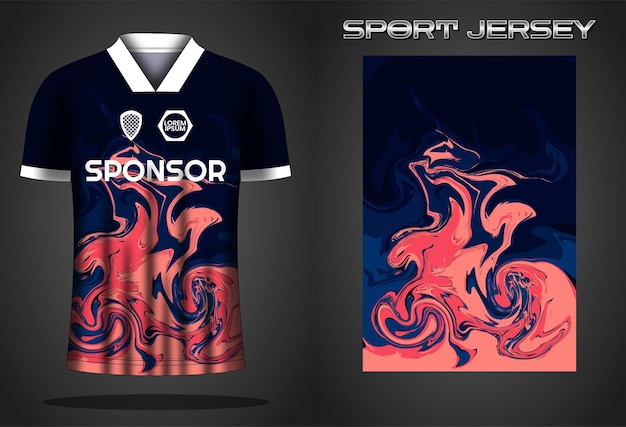 Soccer jersey sport shirt design template