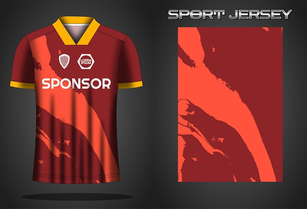 Soccer jersey sport shirt design template