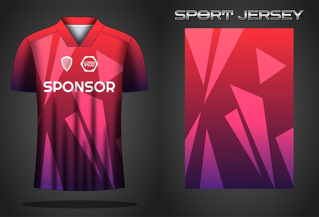 Soccer jersey sport shirt design template