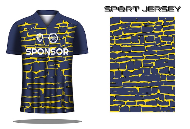 Soccer jersey sport shirt design template