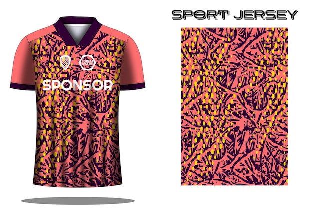 Soccer jersey sport shirt design template