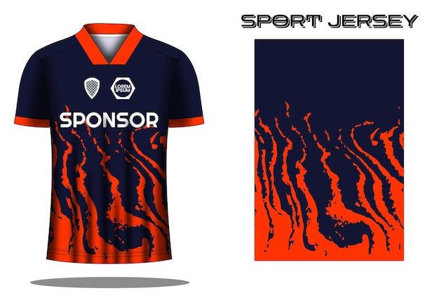 Soccer jersey sport shirt design template