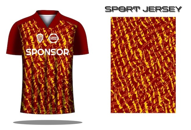 Modello di disegno della maglia sportiva della maglia di calcio