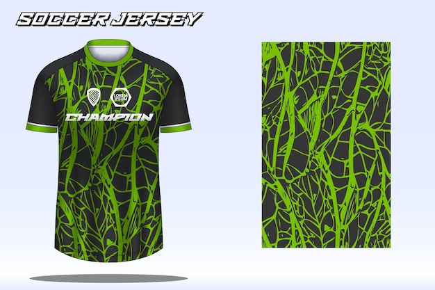 Soccer jersey sport shirt design template