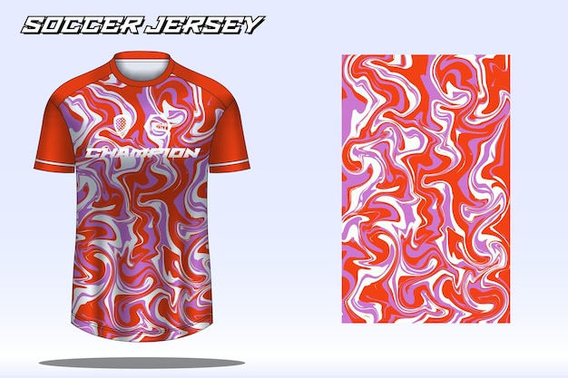 Soccer jersey sport shirt design template