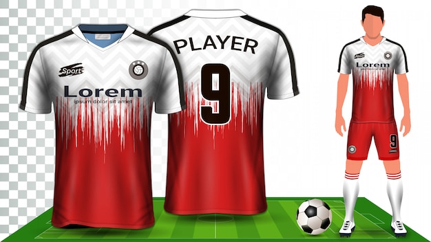 Soccer Jersey, Sport Shirt or Football Kit Uniform Presentation.