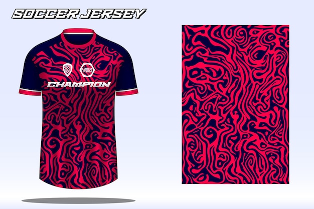 Soccer jersey sport tshirt design mockup for football club