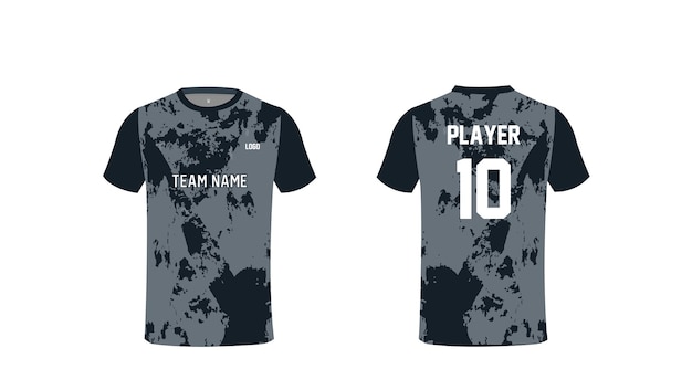 Soccer jersey template sport t shirt design in black