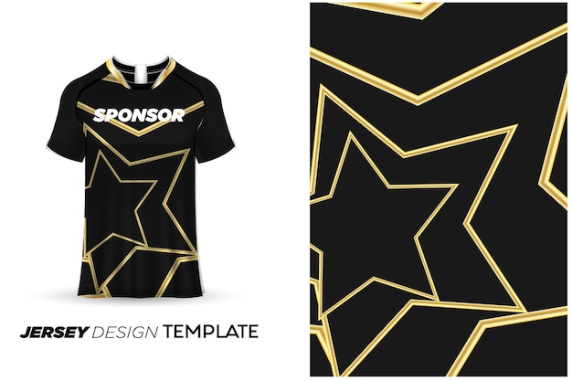 Soccer jersey template sport t shirt design  golden background