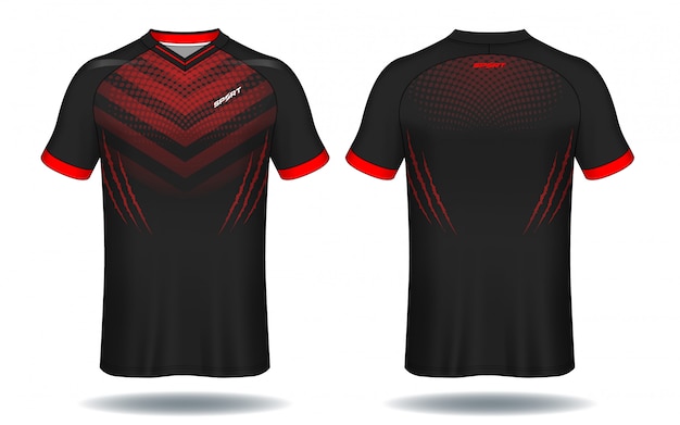 サッカーユニフォームtemplate.sport Tシャツデザイン。