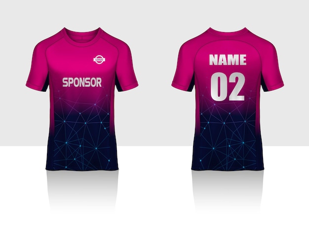 Vector soccer jersey template sport t shirt design