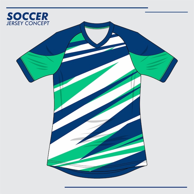 Vector soccer jersey template sports design