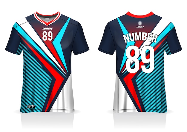 Soccer jersey template uniform front and back view