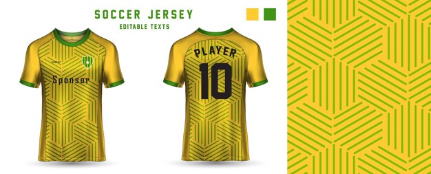 Vector soccer jersey template with abstract texture jersey mockup for football player